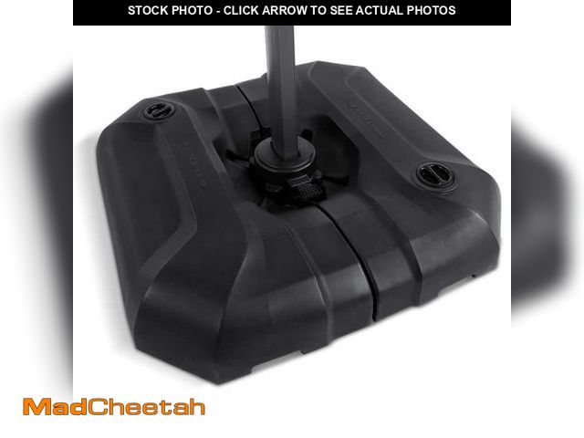 Lot 74-12530415 - PURPLE LEAF Square Patio Umbrella Base Water and Sand Filled in Black - UNUSED