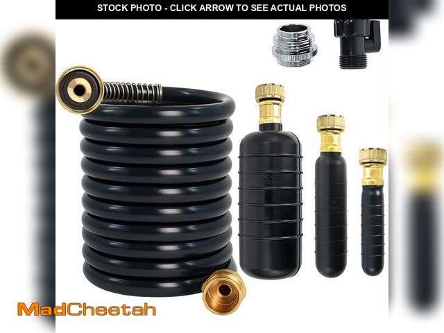 Lot 74-13714076 - Drain Cleaning Bladder Kit, Including 3 Sizes Rubber Bladders, 10 Ft Retractable Hose, Brass Faucet ...