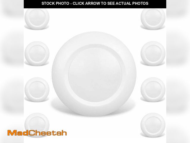 Lot 74-13962025 - JULLISON 8 Packs 6 Inch LED Low Profile Recessed &amp; Surface Mount Disk Light, Round, 15W, 900 Lum...
