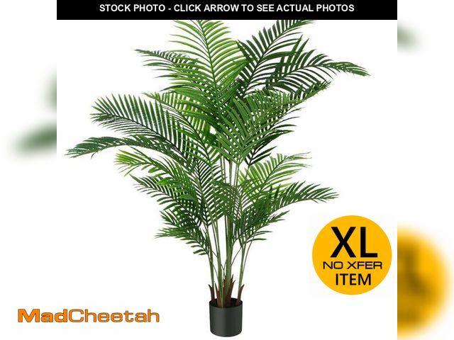 Lot 74-13120373 - Fopamtri Artificial Areca Palm Plant 6 Feet Fake Palm Tree with 20 Trunks Faux Tree for Indoor Outdo...