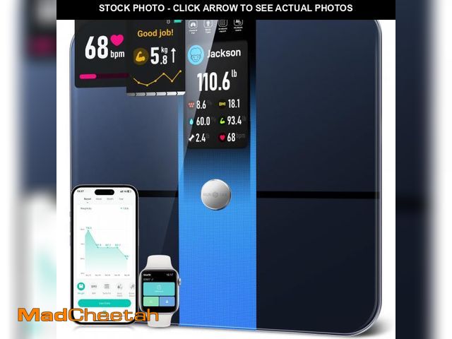 Lot 74-12312450 - Runstar Smart Scale for Body Weight and Fat Percentage FSA HSA Eligible, 3.5" TFT Color Display High...