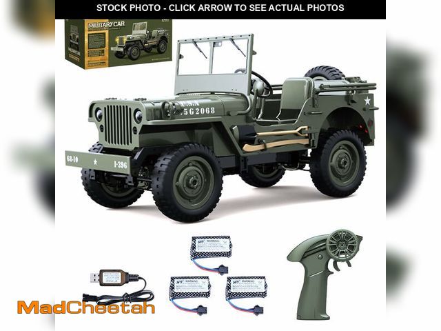 Lot 74-12454752 - Hylukon Remote Control Car, 2.4Ghz 4WD Off Road RC Jeep Rock Crawler Vehicle with Linked Lights, 1:1...