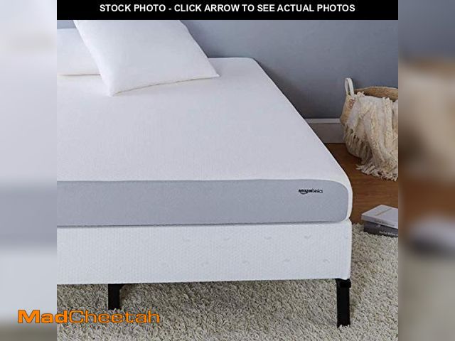 Lot 74-12095942 - Basics Memory Foam Mattress, Soft Plush Feel, 6 Inch, Full, White/Grey - UNUSED