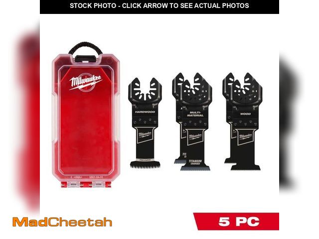 Lot 74-13775829 - Milwaukee Multi-Tool Oscillating Blade Kit (5-Piece) - UNUSED