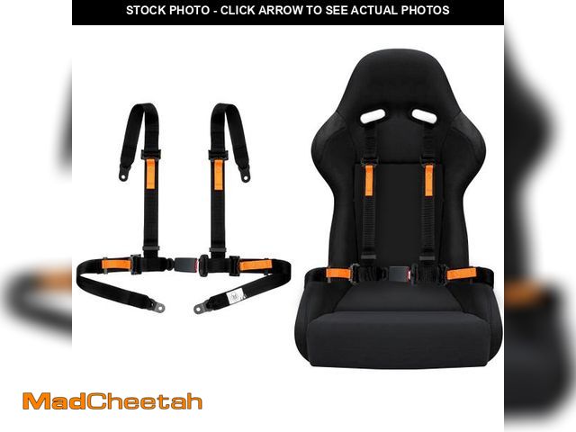 Lot 74-12184181 - Yakitoko Universal 4 point Safety Harness Set 2 in Fits Go Kart,UTV,ATV,Racing Black - UNUSED