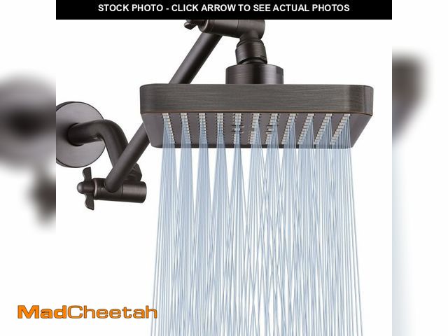 Lot 74-14270659 - Nuodan High Pressure Rain Shower Head with 11'' Extension Arm - High Flow Rainfall Showerhead - Luxu...