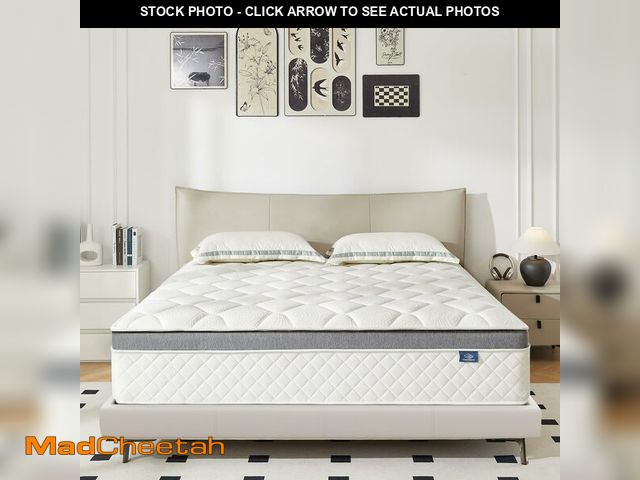 Lot 74-13577653 - Happiland Full Mattress, 10 Inch Memory Foam Hybrid Mattress in a Box, with Upgrade Individually Poc...