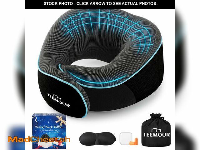Lot 74-14273330 - Travel Pillow Neck Pillow for Airplane Travel Essentials - Memory Foam Travel Neck Pillow, Stops Hea...