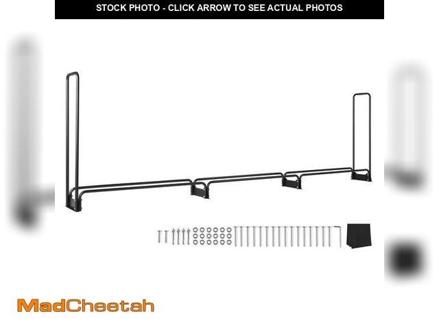 Lot 74-12931159 - Siavonce 12.7 ft. heavy Duty Firewood Rack with Waterproof Cover, Holds 3/4-Cord of Wood for Outdoor...
