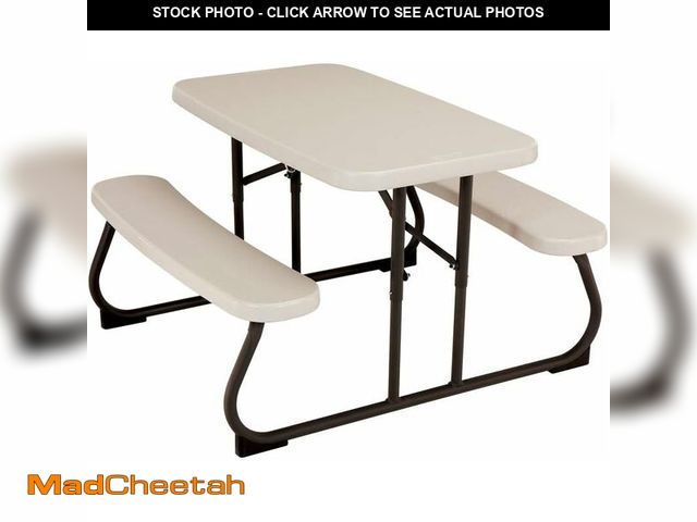 Lot 74-13844639 - LIFETIME 280094 Kid's Picnic Table, Size 1, Almond - UNUSED