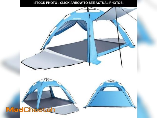 Lot 74-12173592 - AUOSHI Pop up Beach Tent for 4-6 Person  Portable Sun Shelter with Canopy  UPF 50+ UV Protection  Ex...