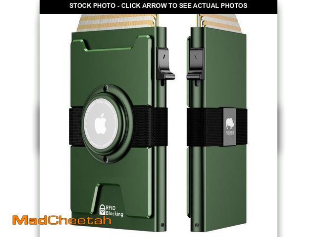 Lot 74-12306872 - furid Smart Airtag Wallet Men: Metal Wallet with Airtag Holder - Apple Air Tag Wallet for Men Airtag...
