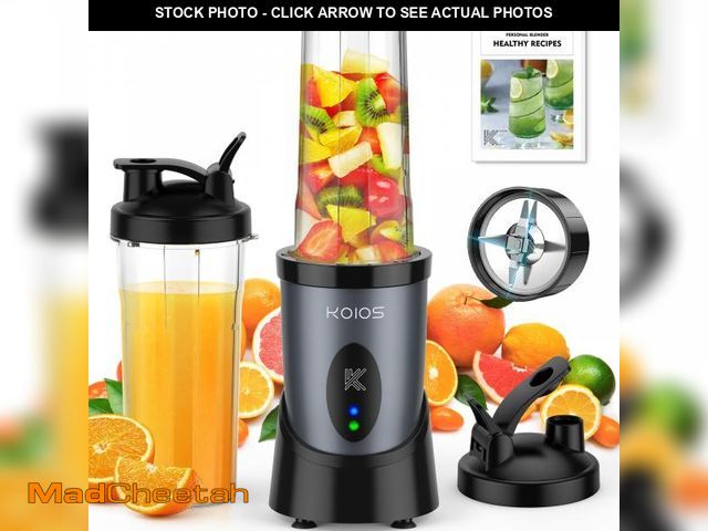 Lot 74-12308917 - KOIOS Smoothie Blender, 900W Personal Blender for Shakes and Smoothies for Kitchen with 2 No-BPA 22o...