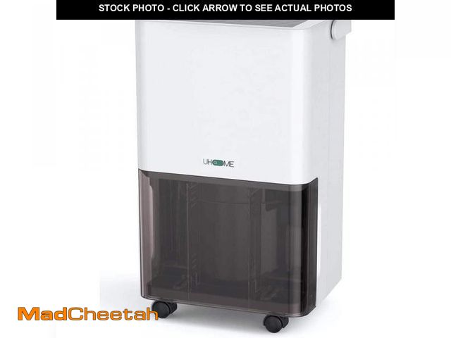 Lot 74-12281180 - UHOME 30 Pints White Dehumidifier for Home and Basement, 1500 sq.ft., Drain Hose, Quiet, Timer, Defr...