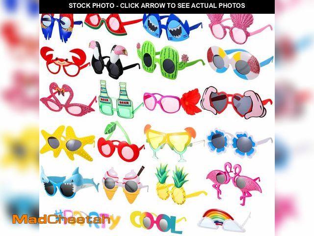 Lot 74-12878079 - Junkin 24 Pairs Luau Party Sunglasses Funny Hawaiian Tropical Glasses Favors Novelty Fancy Eyeglasse...