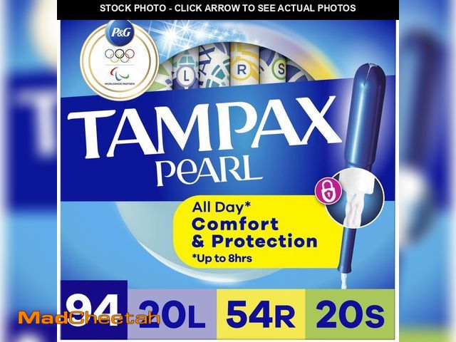 Lot 74-14053408 - Tampax Pearl Tampons for Women Multipack, with LeakGuard Braid, Light/Regular/Super Absorbency, Unsc...