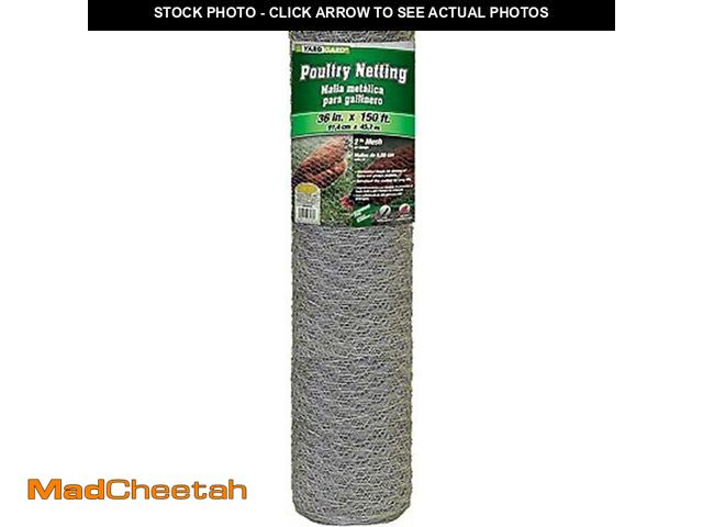 Lot 74-12555761 - YARDGARD Chicken Wire 2 Inch Mesh 36 Inch X 150 Foot 20 Gauge Galvanized Steel Wire Fence Ideal for ...
