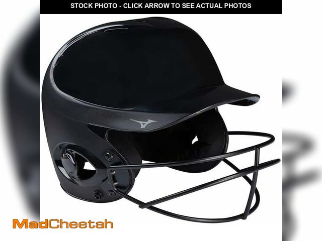 Lot 74-13382444 - Mizuno MVP Series Solid Batting Helmet with Fastpitch Softball Mask, Small/Medium, Black - UNUSED
