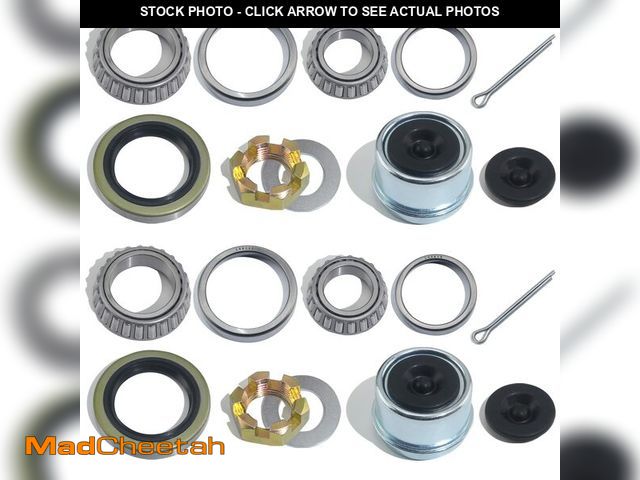 Lot 74-13543595 - GREPSPUD 2Sets L68149 L44649 Trailer Axle Hub Bearings Kit with 171255TB Grease Seals, 1.98'' Traile...