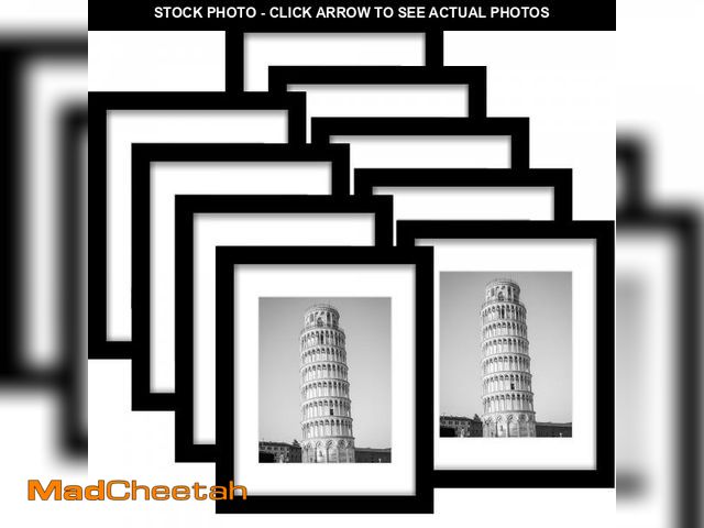 Lot 74-12222438 - Wiscet 11x14 Picture Frame Set of 9, Display Pictures 8x10 with Mat or 11x14 Without Mat, Photo Fram...