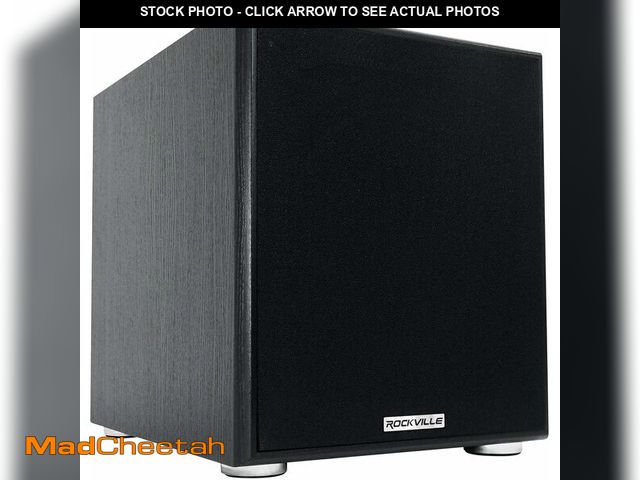 Lot 74-14591455 - Rockville Rock Shaker 10 Black 600W Powered Subwoofer, Class-D Amp, Adjustable Crossover, MDF Enclos...