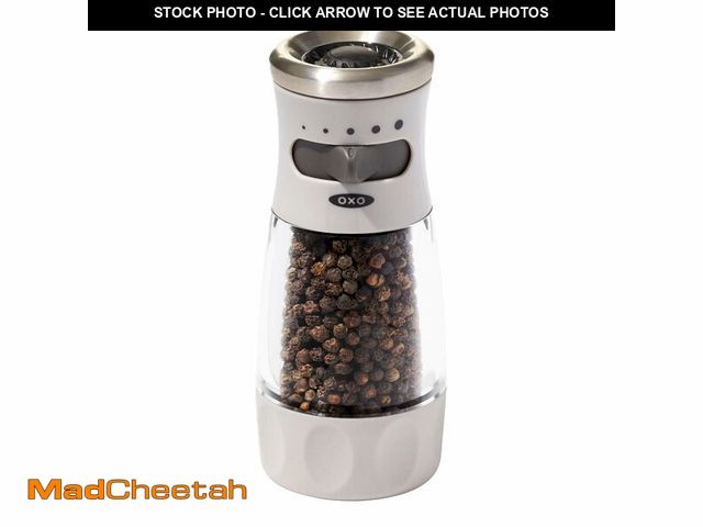 Lot 74-13628609 - OXO Good Grips Contoured Mess-Free Pepper Grinder, Adjustable Ceramic Grinder with Five Settings, Bl...