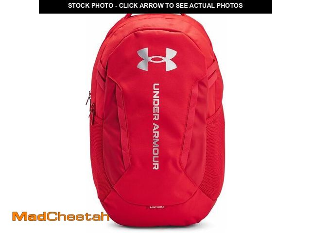 Lot 74-14349104 - Under Armour Unisex-Adult Hustle 6.0 Backpack, (600) Red/Red/Metallic Silver, One Size Fits Most - U...