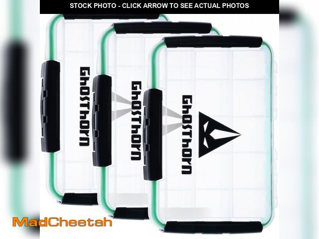Lot 74-12216133 - Ghosthorn Fishing Tackle Box, Waterproof 3600 and 3700 Tackle Trays, Plastic Tackle Box Organizer wi...