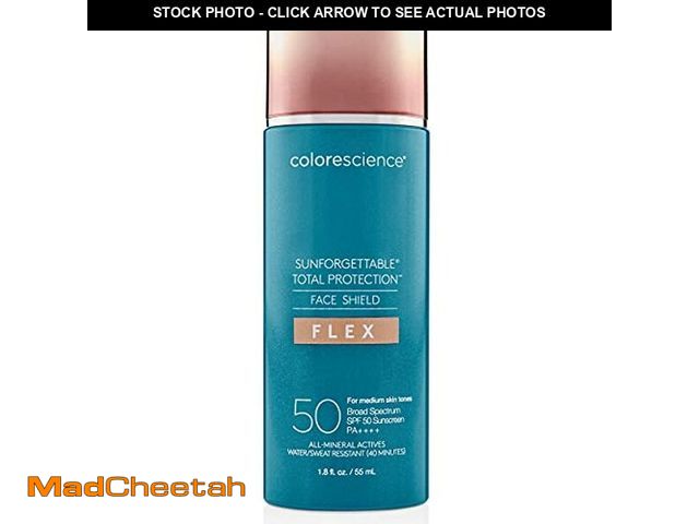 Lot 74-12682125 - Colorescience Total Protection Face Shield Flex SPF 50, Zinc Oxide Formula, Medium, 1.8 fl. oz. - UN...