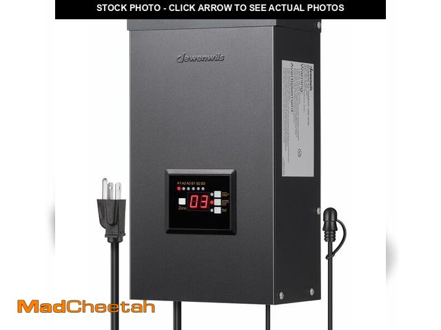 Lot 74-13364597 - DEWENWILS 600W Low Voltage Landscape Transformer 6 Independent Outputs Outdoor Waterproof 12 Volt Tr...