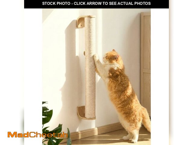 Lot 74-14059552 - FUKUMARU Cat Wall Scratcher, 28" Wall Mounted Kitten Scratching Post, Sturdy Sisal Climbing Tree for...