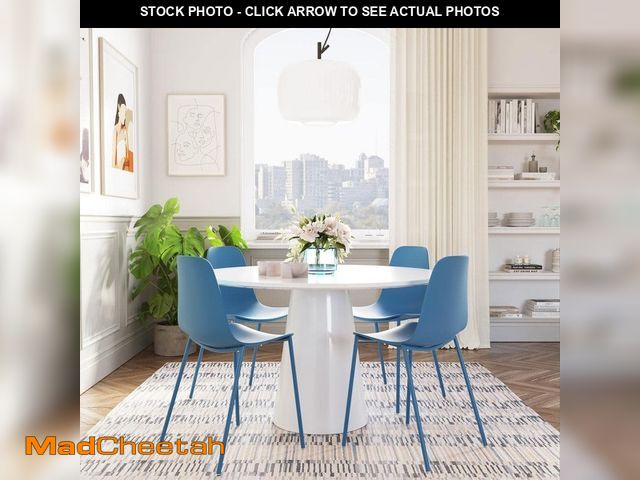 Lot 74-11247769 - Poly and Bark Isla Chair in Lago Blue (Set of 4) DI-516-BLU-X4 - UNUSED