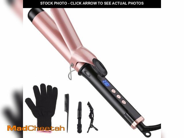 Lot 74-14379474 - Curling Iron Wand for Long Short Hair, Ceramic Barrel Hair Curler with 14 Adjustable Temperature, Du...