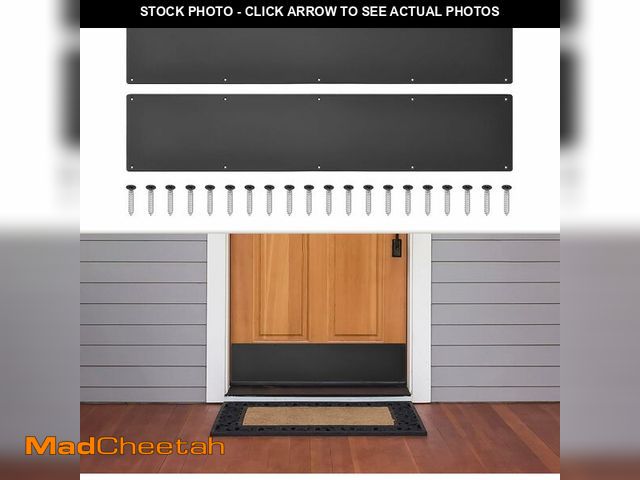 Lot 74-13696627 - (MISSING HARDWARE) GLOKUUCA 2 Pcs Door Kick Plates - 6 x 34 Inches Kick Plates for Exterior Interior...