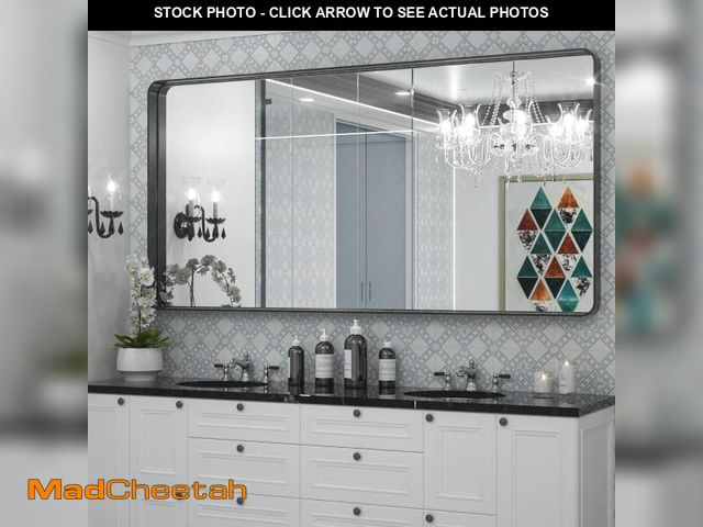 Lot 74-12488762 - TokeShimi Black Bathroom Mirror for Wall Vanity Mirror with Non-Rusting Aluminum Alloy Brushed Matte...