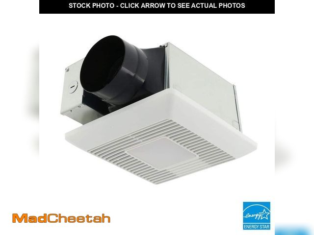 Lot 74-14593574 - Panasonic Whisper Mighty LED Pick-A-Flow 70-90CFM Ceiling/Wall ENERGY STAR Bathroom Exhaust Fan 9.5 ...