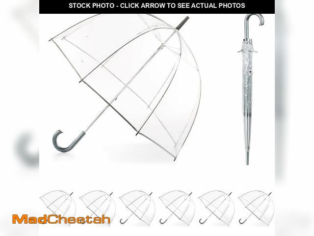 Lot 74-14204700 - Totes Adult Windproof Bubble Umbrella with J Hook Handle and Enhanced Visibility - UNUSED