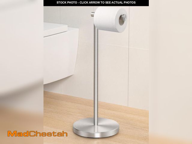 Lot 74-12217378 - KES Toilet Paper Holder Stand SUS 304 Stainless Steel Rustproof Pedestal Lavatory Tissue Roll Holder...