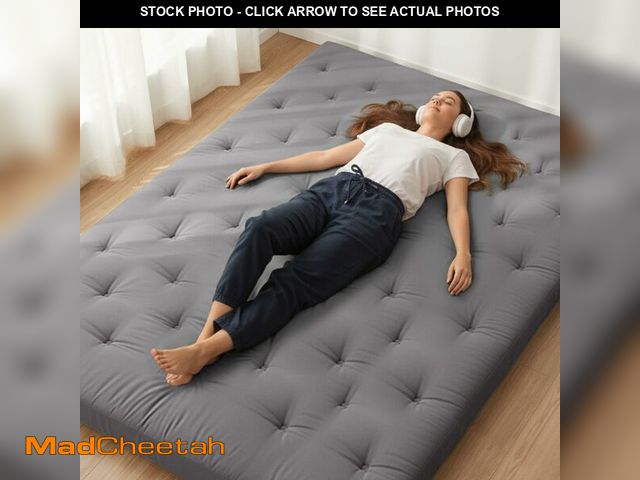 Lot 74-12692833 - ZonLi Japanese Floor Futon Mattress Queen Size 80"x 60", 100% Cotton Cover 2.5'' Thicken Tatami Matt...