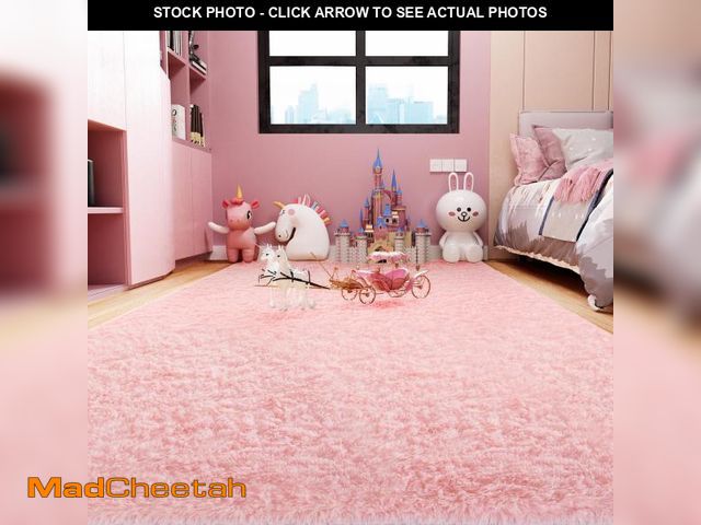 Lot 74-12311155 - Ophanie Upgrade 4x6 Light Pink Rugs for Bedroom Girls, Fluffy Shaggy Soft Cute Area Rug, Non-Slip In...
