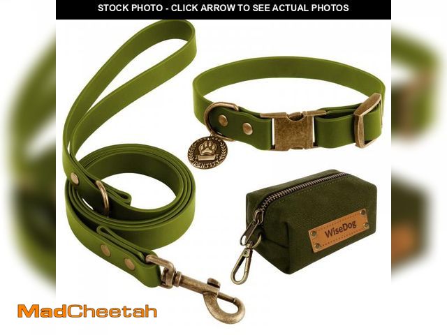 Lot 74-12444401 - Wisedog Dog Collar and Leash Set, Waterproof Adjustable Puppy Collars with Cute Tag 6FT Dog Leash wi...