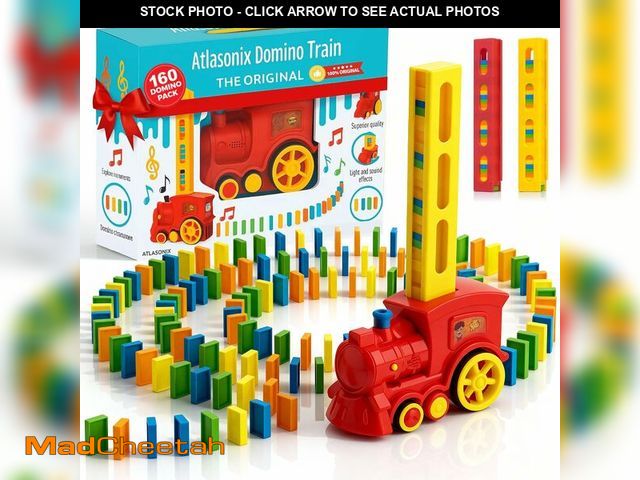 Lot 74-13958052 - Atlasonix Domino Train | Domino Train for Kids | Dominos for Kids - Automatic Domino Laying Toy Set ...