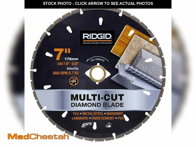 Lot 74-13002394 - *SCRATCHED* RIDGID 7 in. Diamond Multi-Cutting Blade *SCRATCHED*  - USED