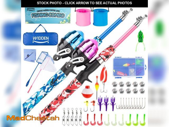 Lot 74-12315191 - WIDDEN 2 Pack Kids Fishing Pole, Portable Telescopic Kids Fishing Poles Set for Boys and Girls, Fish...