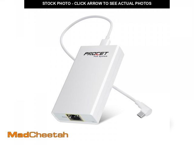 Lot 74-11550449 - Gigabit PoE to USB C Converter for Smart Phone/Tablet, USB-C to Ethernet Adapter with 23W Charging, ...
