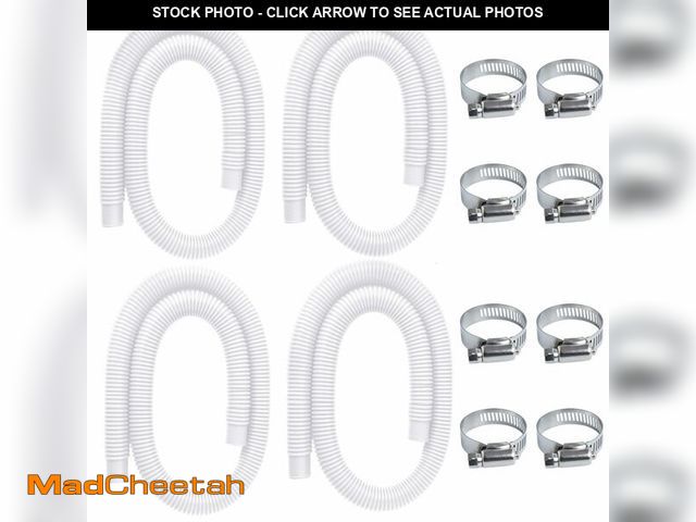 Lot 74-14267704 - Gonioa Pool Pump Replacement Hose for Above Ground Pools, 4 Pack 1.25 x 59 Inch Filter Pump Hose, Co...