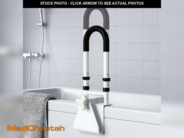 Lot 74-13711760 - Adjustable Bathtub Safety Rail, Bathtub Handle Grab Bar with Non-Slip Grip for Seniors, Elderly, Fit...