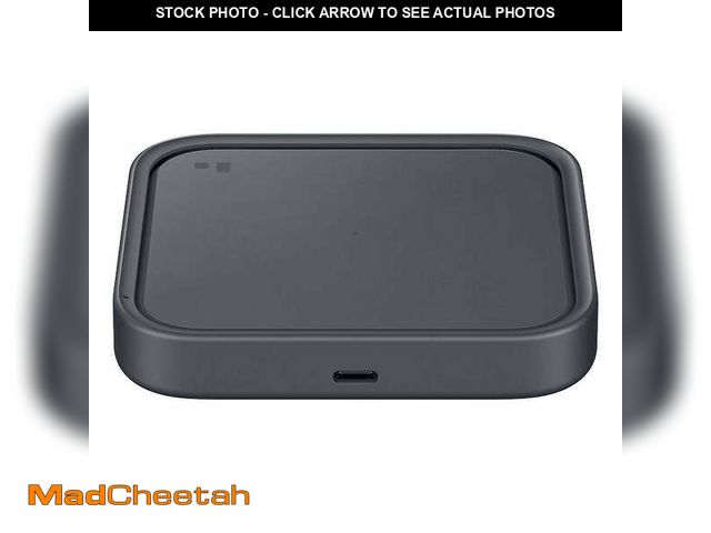 Lot 74-12688435 - Samsung 15W Wireless Charger with Cable Included, Portable Charger, Dark Gray - UNUSED