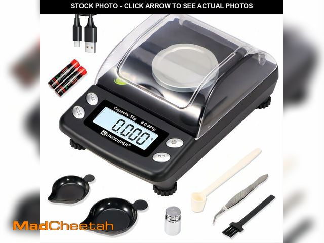 Lot 74-12608602 - UNIWEIGH Digital Milligram Scale Accurate 0.001g/50g,Precision mg Scale for Jewelry,Powder,Gold,Gem,...