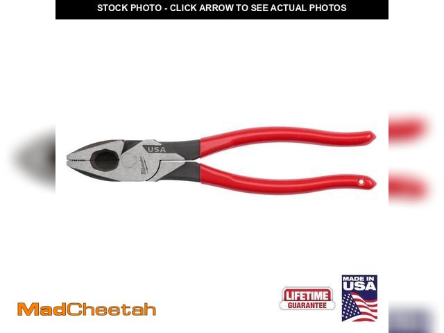 Lot 74-12989319 - Milwaukee 9 in. Lineman's Pliers with Fish Tape Puller and Dipped Grip - UNUSED